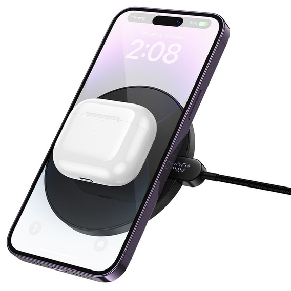 Indukčná nabíjačka s LED displejom, 15 W