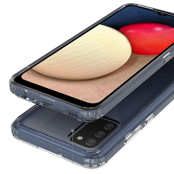 Obal na mobil pre Samsung Galaxy A02s, Fusion Hybrid, priehľadné