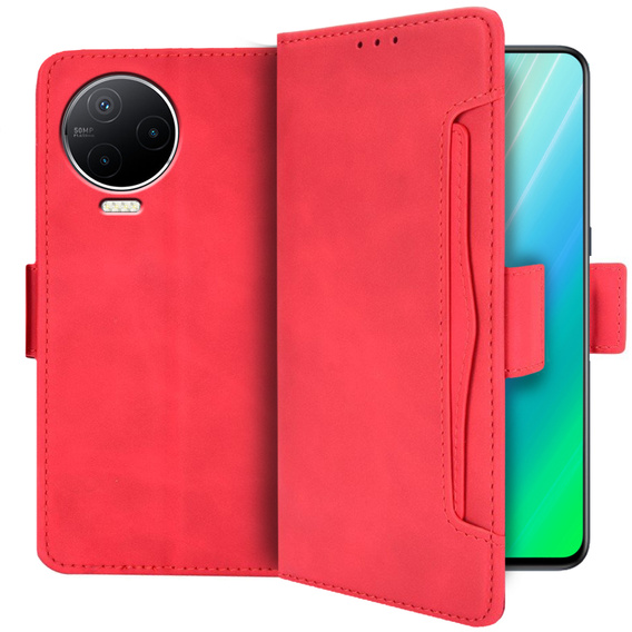 Klapkové puzdro pre Infinix Note 12 2023, Card Slot, červené