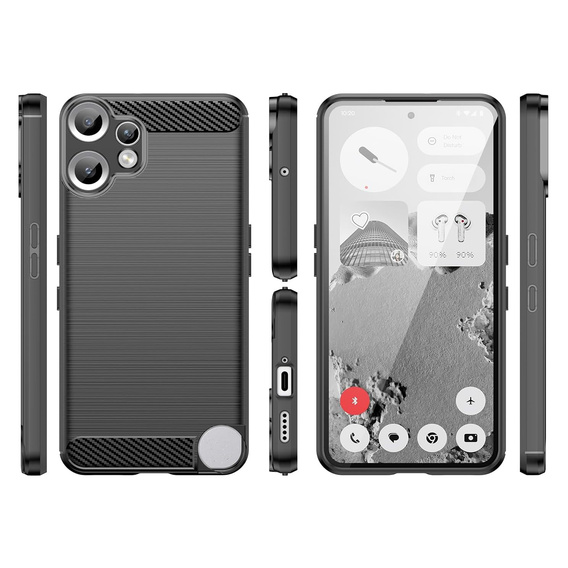 Obal na mobil pre CMF Nothing Phone 2 Pro, Carbon, čierne