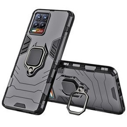 Obal na mobil pre Realme 8 / 8 Pro, Kickstand Ring, čierne