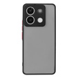 Silikónové puzdro pre Xiaomi Redmi Note 13 Pro 5G, s ochranou fotoaparátu, transparentné / čierne + tvrdené sklo 9H