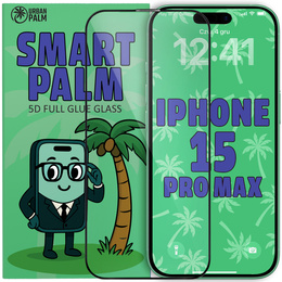 5D Full Glue Smart Palm tvrdené sklo pre iPhone 15 Pro Max
