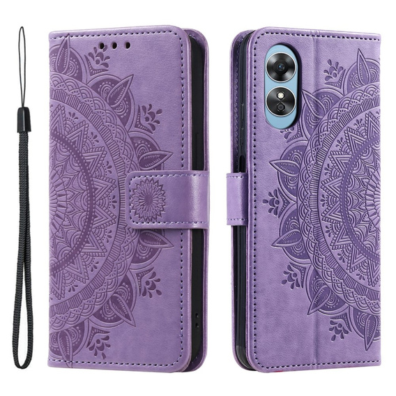 Klapkové puzdro pre Oppo A17, Mandala, fialové