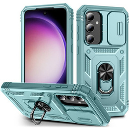 Obal na mobil pre Samsung Galaxy S23 FE, CamShield Slide, zelený