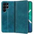 Obal na mobil pre Samsung Galaxy S22 Ultra 5G, Wallet Litchi Leather, modré