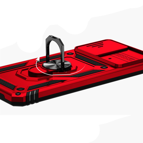 Obal na mobil pre Xiaomi Poco M4 Pro 4G, CamShield Slide, červené