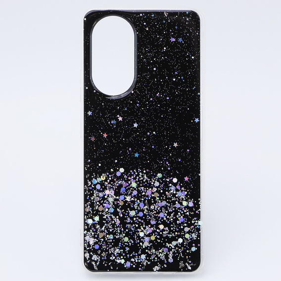 Obal na mobil pre Oppo A58 4G, Glittery, čierne
