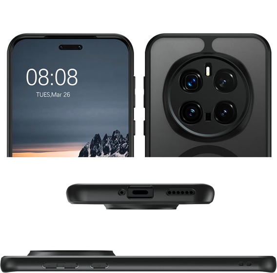 Puzdro pre Honor Magic 7 Pro, pre MagSafe, ERBORD Matt Case, čierny