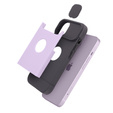 Puzdro ERBORD MagSafe Cam Slider, fialové + sklo na displej pre iPhone 13 / iPhone 14