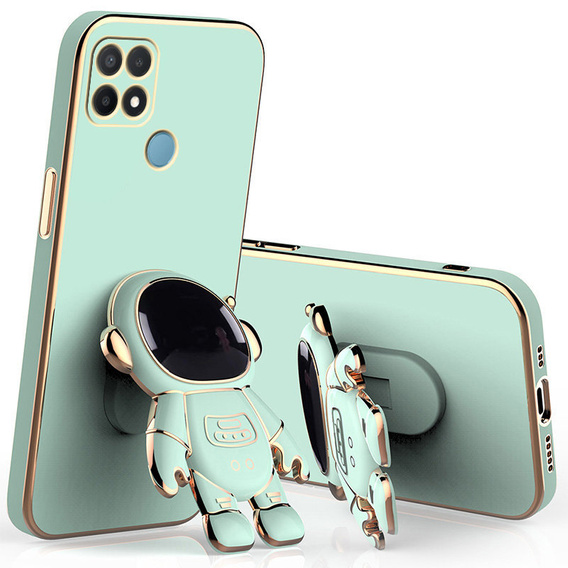 Obal na mobil pre Oppo A15/A15S, Astronaut, zelený