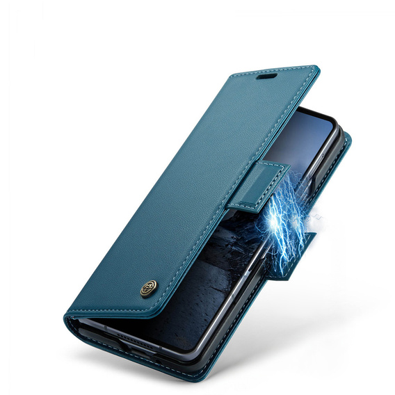 CASEME Litchi Wallet flipové puzdro pre Samsung Galaxy Z Fold7 5G