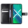 Klapkové puzdro pre Motorola Moto E20/E30/E40, Crazy Horse Wallet, čierne