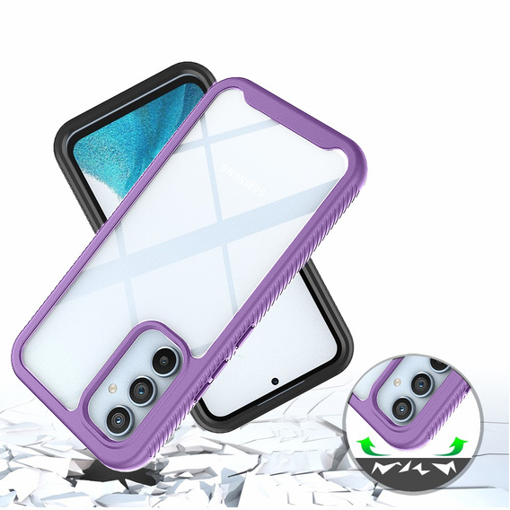 Puzdro pre Samsung Galaxy A34 5G, Shockproof, s fóliou, fialové