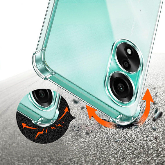 Obal na mobil pre Oppo A78 4G, Dropproof, priehľadné