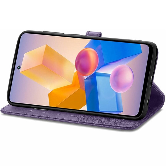 Klapkové puzdro pre Infinix Hot 40i, Mandala, fialové