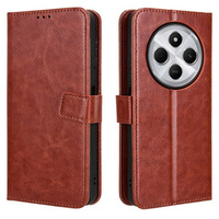 Klapkové puzdro pre Xiaomi Redmi 14C / Xiaomi Poco C75, Crazy Horse Wallet, hnedé