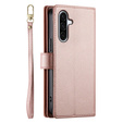 Flipové puzdro Wallet Zipper Pocket pre Samsung Galaxy A17 5G, Wallet Zipper Pocket, peňaženka, ružové