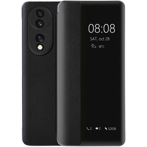 Flipové puzdro pre Honor 70 5G, Side View, čierne