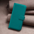 Klapkové puzdro pre Samsung Galaxy A25 5G, BINFEN Wallet, zelené + 9H sklo