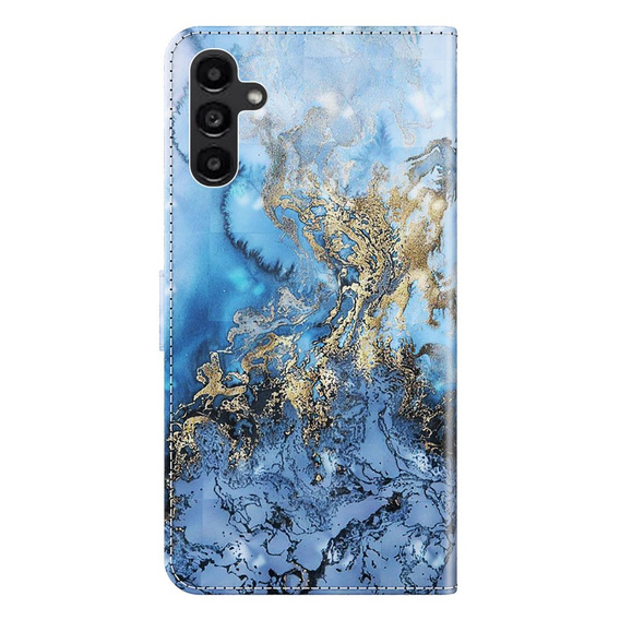 Klapkové puzdro pre Samsung Galaxy A14 4G/5G, Wallet Marble, modré