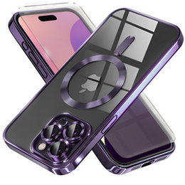 Puzdro pre iPhone 16 Pro Max, Electro MagSafe, fialové + sklo na displej