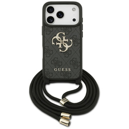 GUESS 4G veľké logo Cord Stap Crossbody puzdro pre iPhone 17 Pro