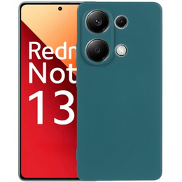 Obal na mobil pre Xiaomi Redmi Note 13 Pro 4G / Xiaomi Redmi Note 14S / Xiaomi Poco M6 Pro 4G, Silicone Lite, tmavozelené