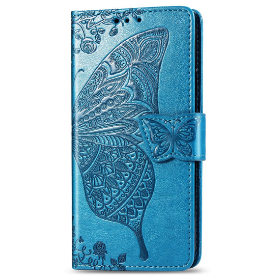 Klapkové puzdro pre Xiaomi Redmi 9A, Butterfly, modré