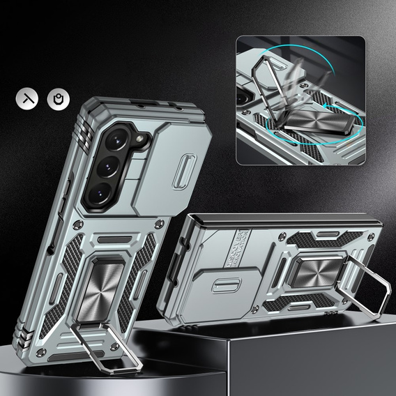 Obal na mobil pre Samsung Galaxy Z Fold6 5G, CamShield Slide, strieborné