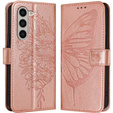 Klapkové puzdro pre Samsung Galaxy Z Fold6 5G, Butterfly, ružové rose gold