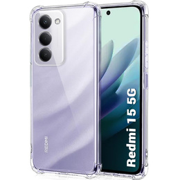 Puzdro pre Xiaomi Redmi 15 5G / 4G, vystužené, s ochranou fotoaparátu, priehľadné