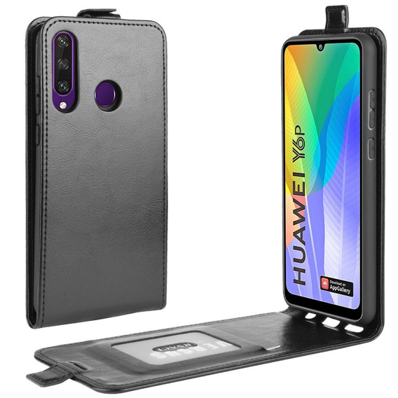 Klapkové puzdro pre Huawei Y6P, Flip, čierne