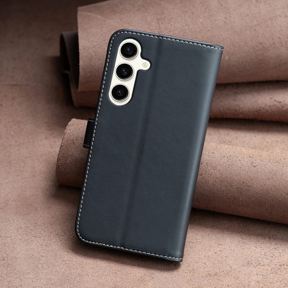 Klapkové puzdro pre Samsung Galaxy S23 FE, BINFEN Wallet, čierne + 9H sklo