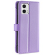 Klapkové puzdro pre Motorola Moto G73 5G, Wallet Zipper Pocket, fialové