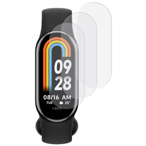 3x ERBORD Hydrogélová fólia pre Xiaomi Smart Band 10 / 9 / 8