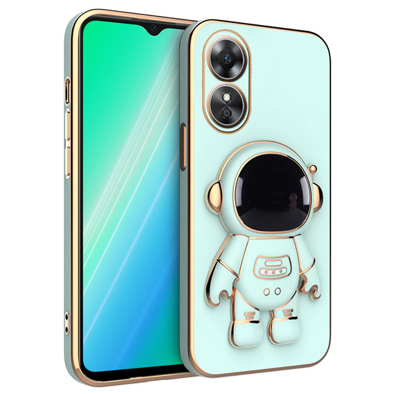 Obal na mobil pre Oppo A17, Astronaut, zelený