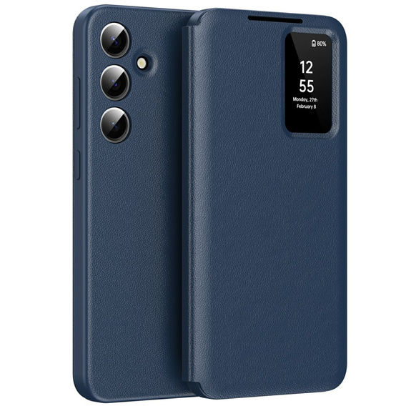 Flipové puzdro pre Samsung Galaxy A56 5G, Smart View Wallet, modré