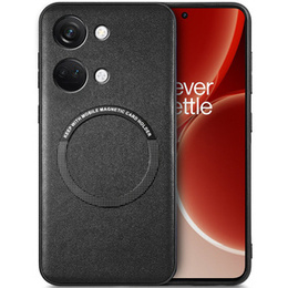 Obal na mobil pre OnePlus Nord 3 5G, Leather Hybrid MagSafe, čierne