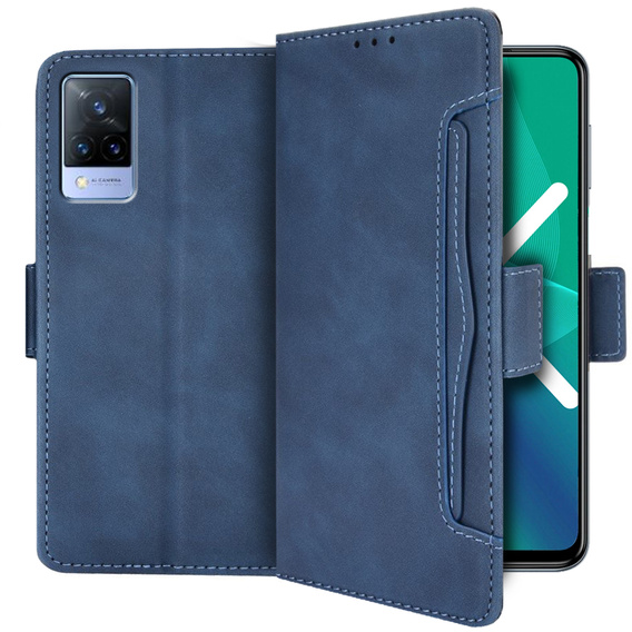 Klapkové puzdro pre Vivo V21 LTE / 5G, Card Slot, modré