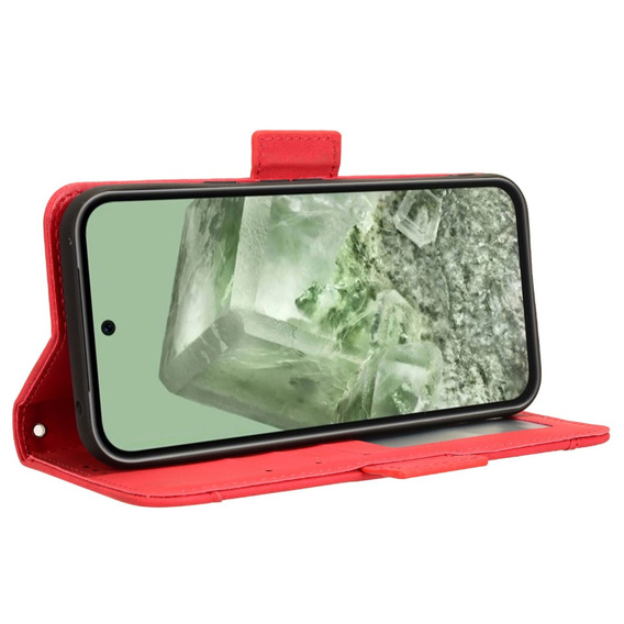 Klapkové puzdro pre Google Pixel 8A, Card Slot, červené