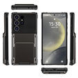 Puzdro pre Samsung Galaxy S25 Ultra, Card Holder Kickstand, čierne