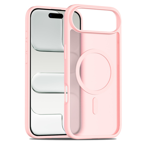 Matné puzdro pre iPhone Air, pre MagSafe, priesvitné ružové