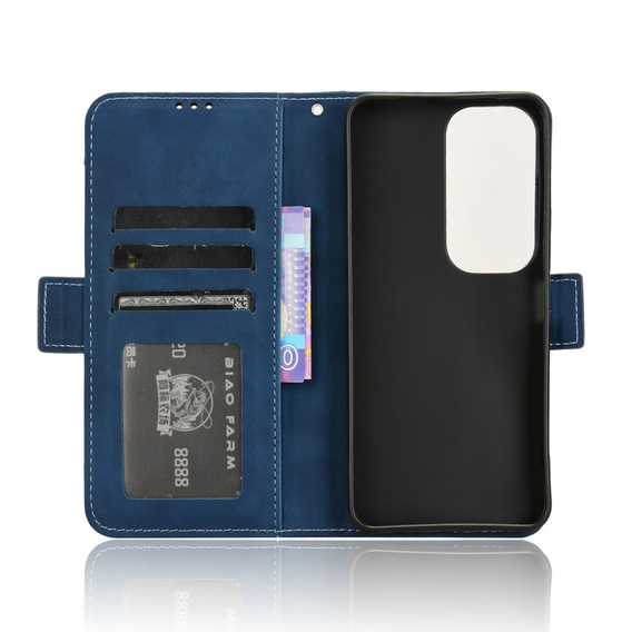 Klapkové puzdro pre Vivo Y19s, Card Slot, tmavomodré