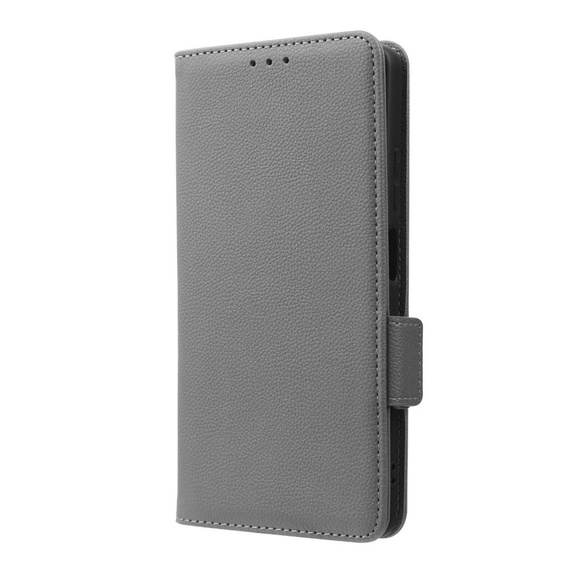 Klapkové puzdro pre Xiaomi Redmi Note 12 5G / POCO X5 5G, Wallet Litchi Magnet, sivé