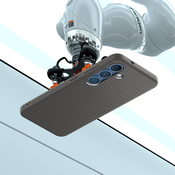 Puzdro Spigen pre Samsung Galaxy S25, Liquid Air, čierne + tvrdené sklo 9H