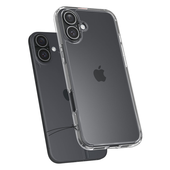 Puzdro Spigen pre iPhone 16 Plus, Ultra Hybrid, priehľadné + tvrdené sklo 9H