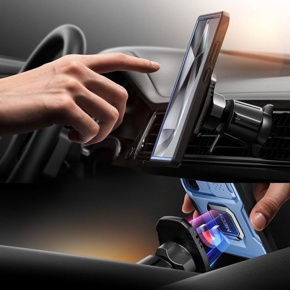 Puzdro pre Samsung Galaxy S24 Ultra, séria Tongate MECH so stojanom, zelený