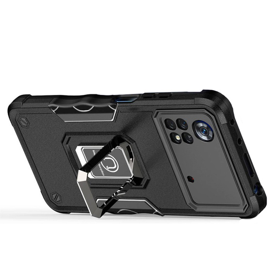 Obal na mobil pre Xiaomi Poco X4 Pro 4G, Dual-Layer Armor, čierne