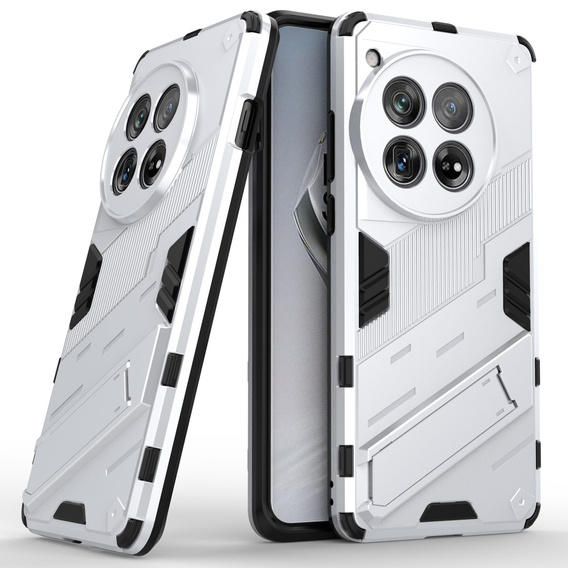 Puzdro pre OnePlus 12 5G, Military kickstand, biele